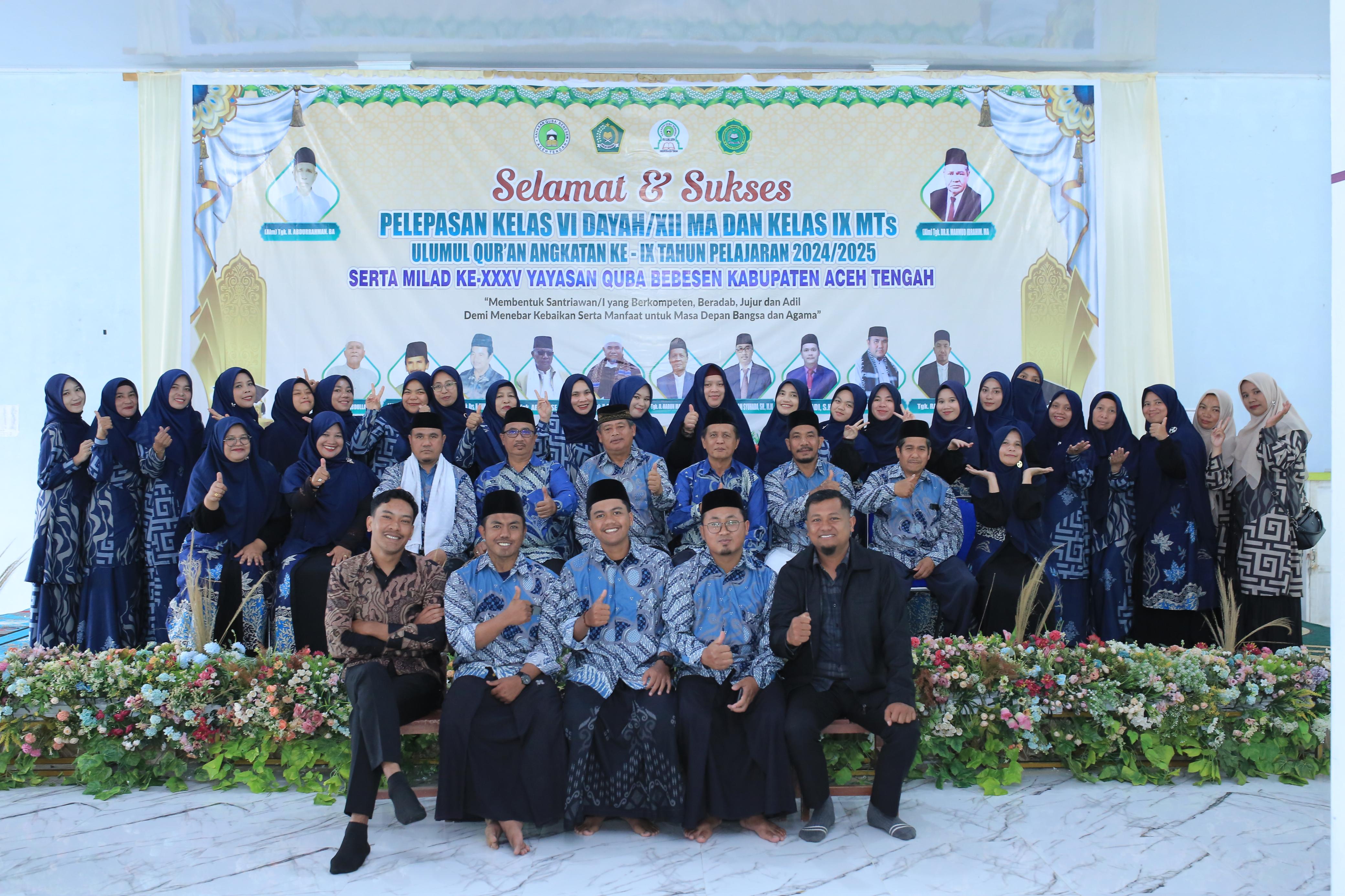 Pelepesan Kelas VI Dayah Ulumul Qur'an
